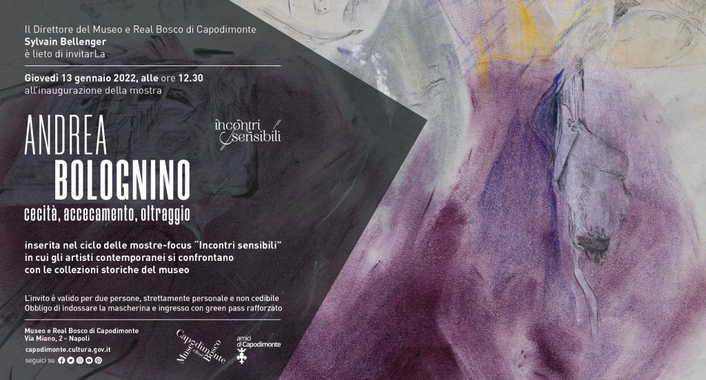 “Andrea Bolognino. Cecità, accecamento, oltraggio” giovedì 13 presentata la  mostra al Museo di Capodimonte - TerranostraNews